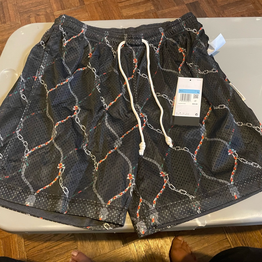 Nike Athletic Shorts - Black with Multicolor Pattern